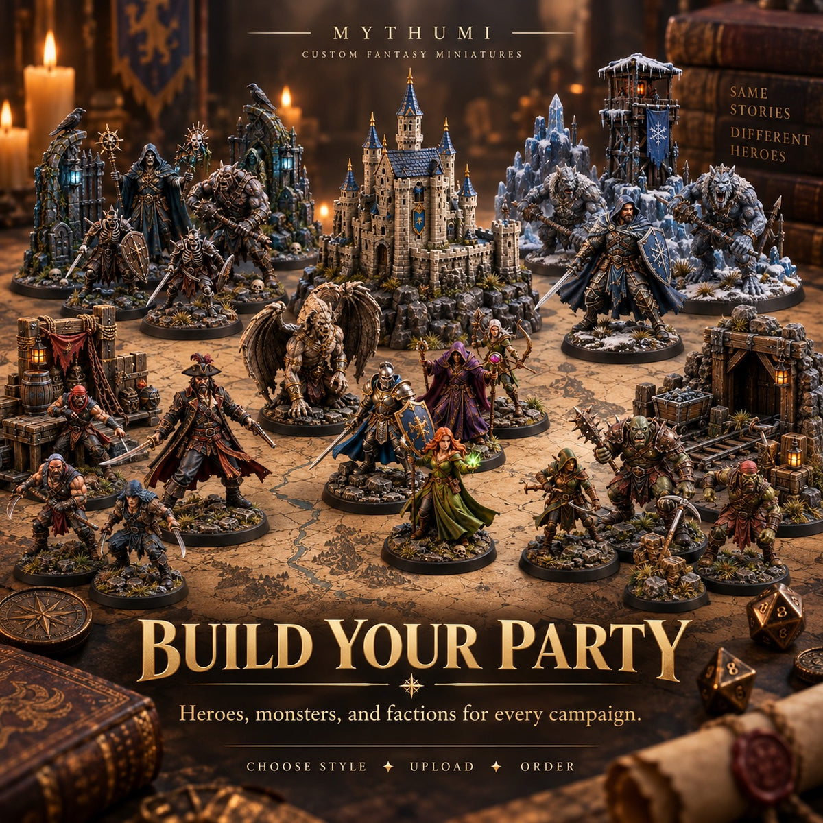 Custom TTRPG Miniature - Bring your character to life as a full-color tabletop figure.