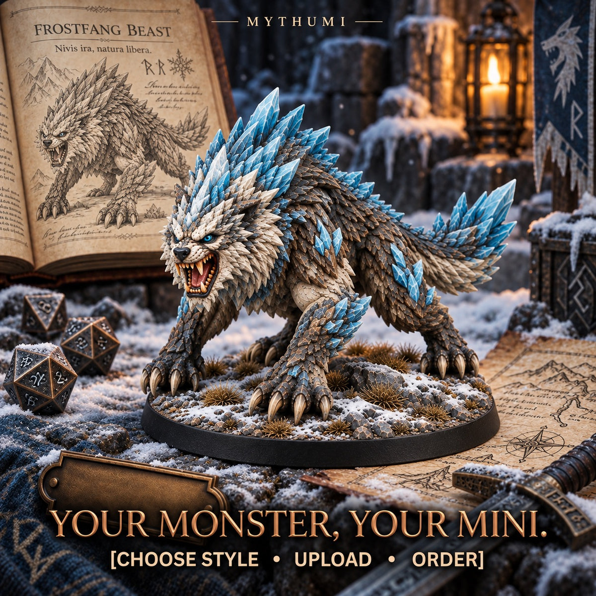 Custom TTRPG Miniature - Bring your character to life as a full-color tabletop figure.