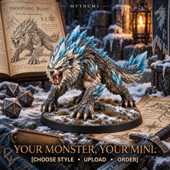 Custom TTRPG Miniature - Bring your character to life as a full-color tabletop figure.