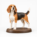 Beagle figurine in standing alert pose on a clean background