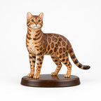 Bengal Cat figurine in standing alert pose on a clean background