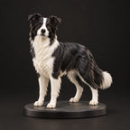 Border Collie figurine in standing alert pose, studio view