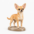 Chihuahua figurine in standing alert pose on a clean background