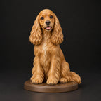Cocker Spaniel figurine in sitting happy pose, studio view