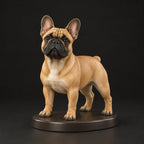 French Bulldog figurine in standing alert pose, studio view