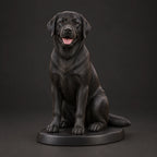 Labrador Retriever figurine in sitting happy pose, studio view