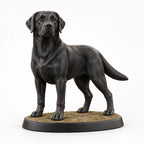 Labrador Retriever figurine in standing alert pose on a clean background