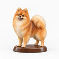 Pomeranian figurine in standing alert pose on a clean background