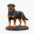 Rottweiler figurine in standing alert pose on a clean background