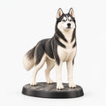 Siberian Husky figurine in standing alert pose on a clean background
