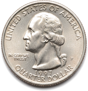 A US quarter for scale